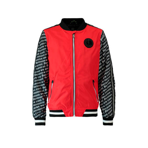Coolcat Bomberjack Met Tekst Rood coolcat kopen in de aanbieding
