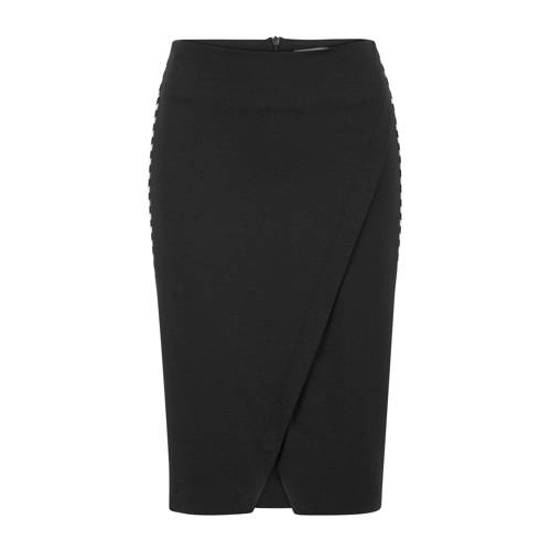 Promiss Rok Met Overslag En Zijstreep Zwart promiss kopen in de aanbieding