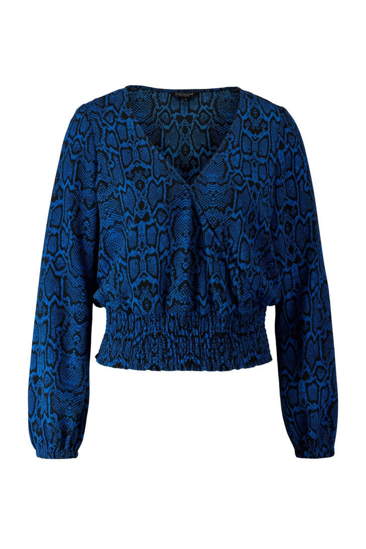 CoolCat met CoolCat blouse slangenprint blouse met blauw slangenprint blauw AgTvWpzqA