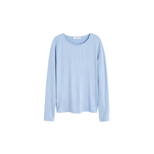 Mango Longsleeve Blauw mango kopen in de aanbieding