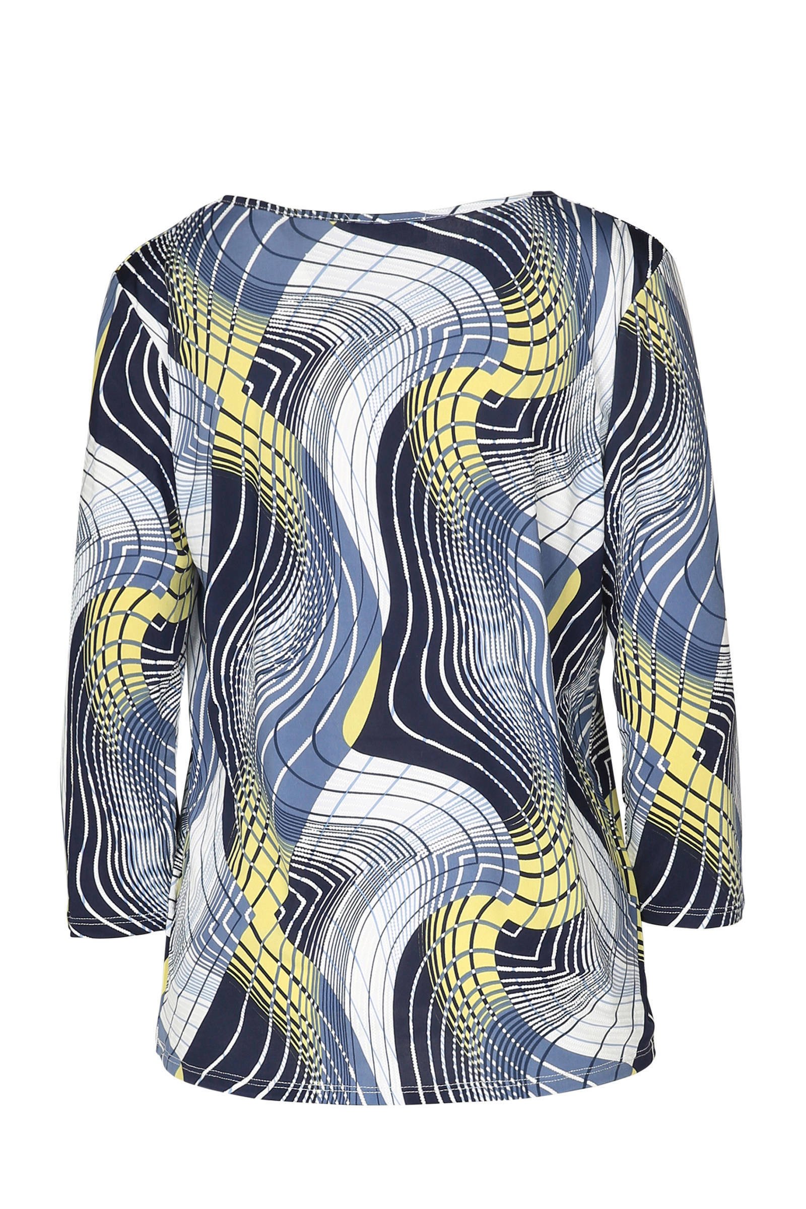 Cassis over blouse met print blauw all fqfn0w7r