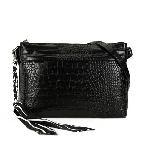 Parfois Imitatie Crocoprint Handtas Zwart parfois kopen in de aanbieding