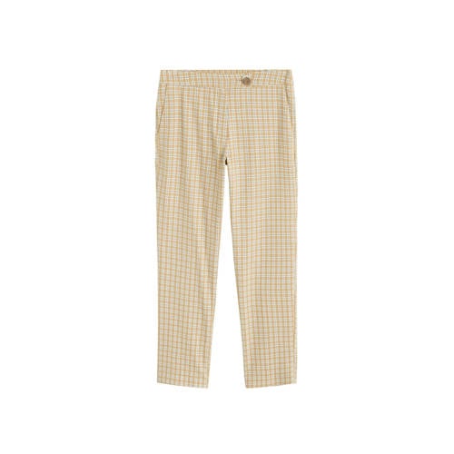 Mango Straight Fit Geruite Broek Beige mango kopen in de aanbieding Mango Straight Fit Geruite Broek Beige mango kopen in de aanbieding