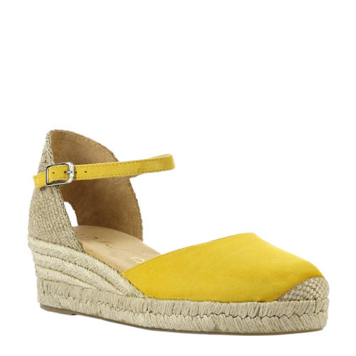 Unisa Ciska Suede Espadrilles Geel unisa kopen in de aanbieding