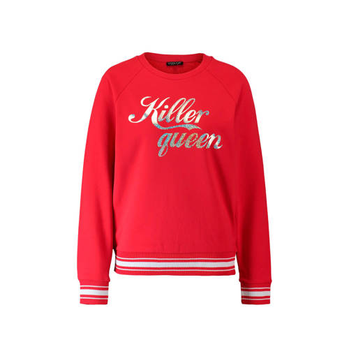 Coolcat Sweater Met Tekstopdruk Rood coolcat kopen in de aanbieding Coolcat Sweater Met Tekstopdruk Rood coolcat kopen in de aanbieding