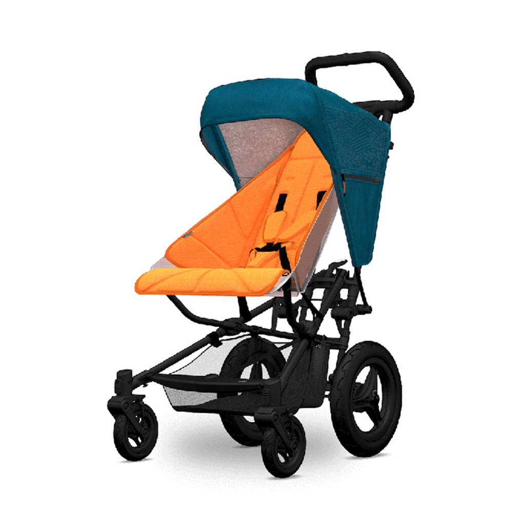 Micralite kap en seatliner voor FastFold kinderwagen oranje/blauw, Oranje/blauw