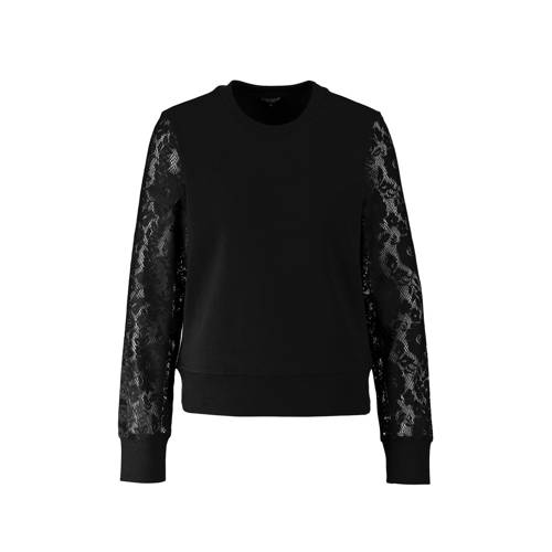 Coolcat Sweater Met Kant Zwart coolcat kopen in de aanbieding Coolcat Sweater Met Kant Zwart coolcat kopen in de aanbieding