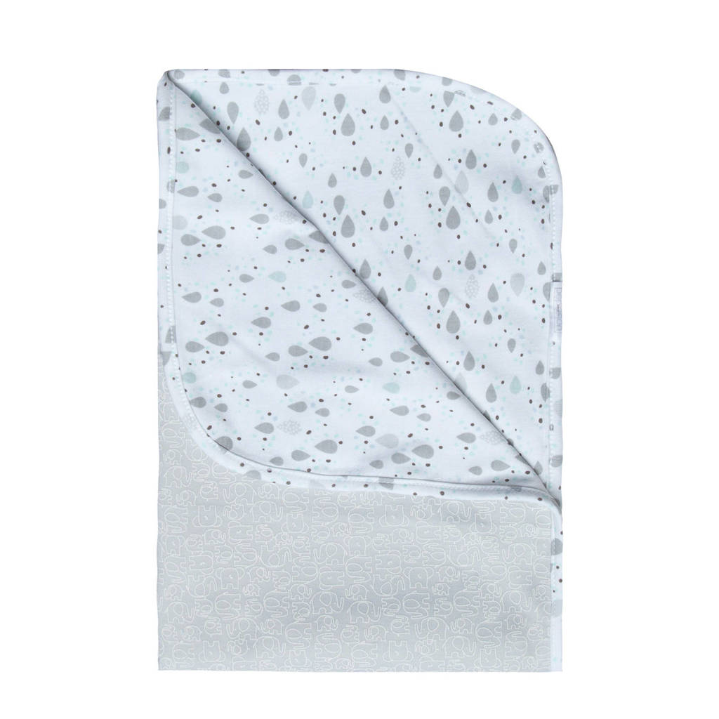 bébé-jou wikkeldoek Ollie, Wit/lichgrijs