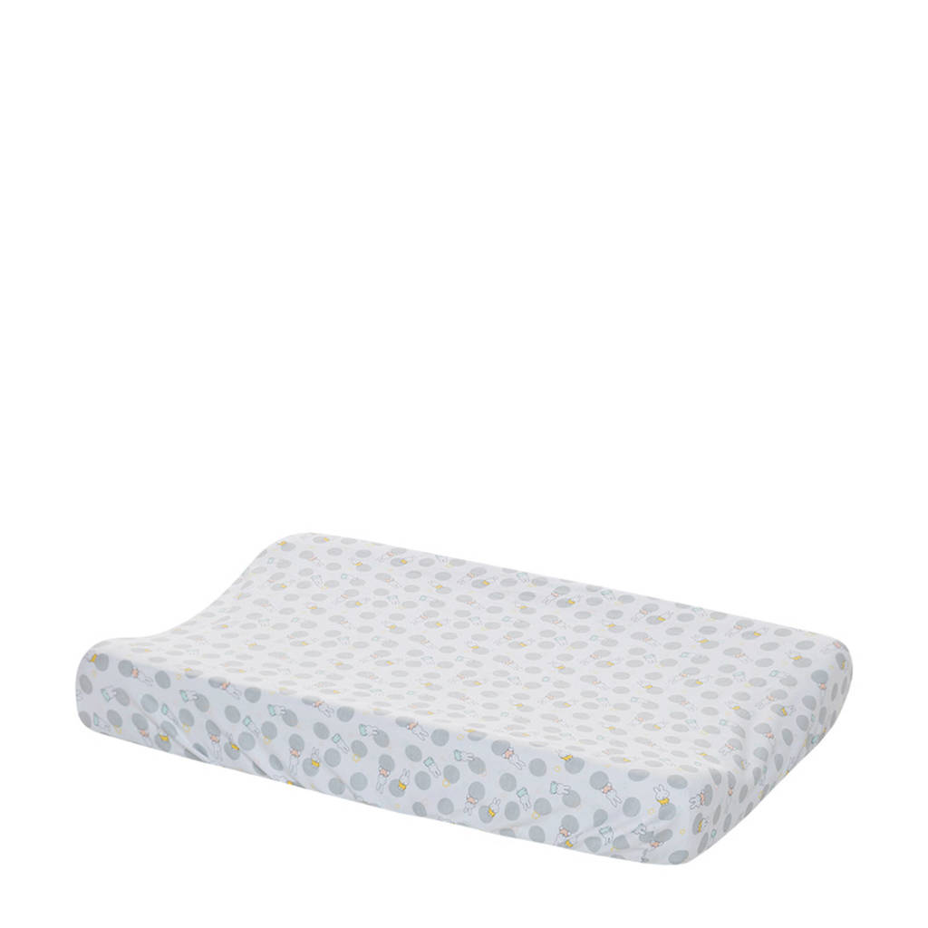 bébé-jou aankleedkussenhoes Miffy, Wit/grijs