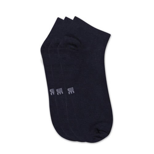 WE Fashion sneakersokken - set van 3 donkerblauw afbeelding
