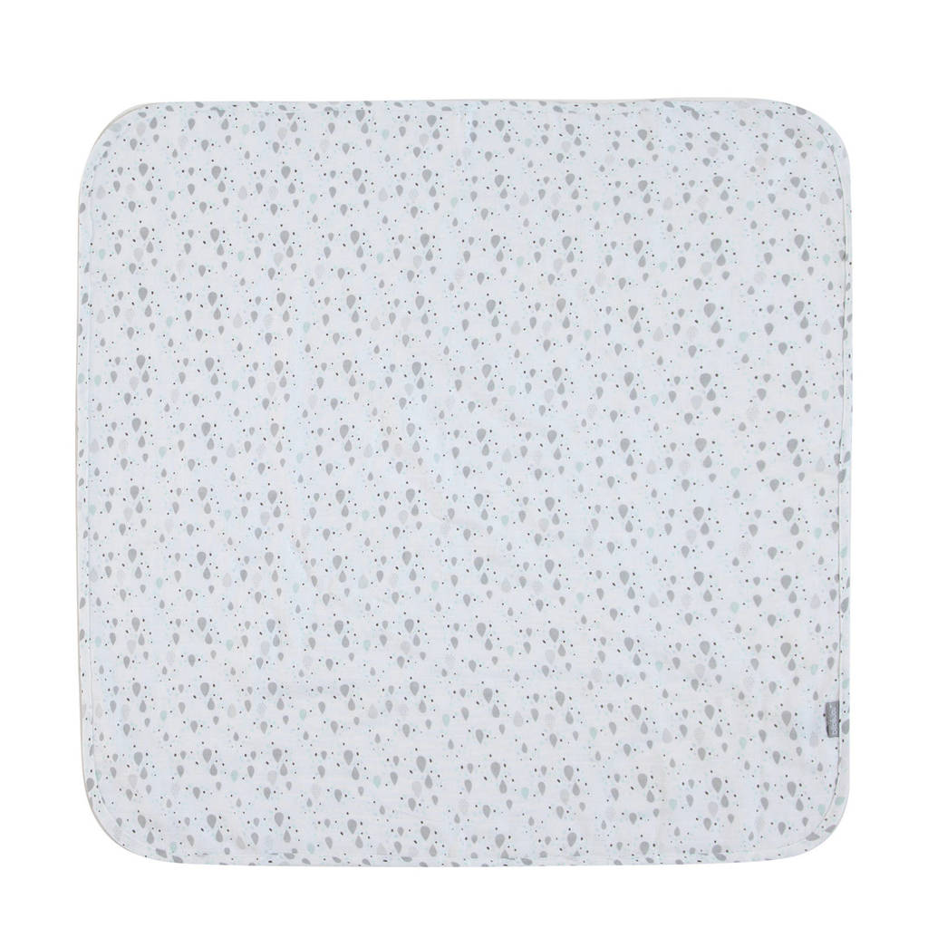 bébé-jou hydrofiele doek 110x110 cm Ollie, Lichtgrijs