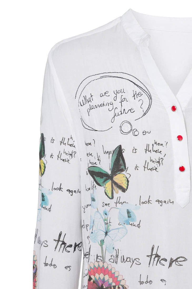 Desigual met blouse printopdruk Desigual blouse 6xRqvw86r