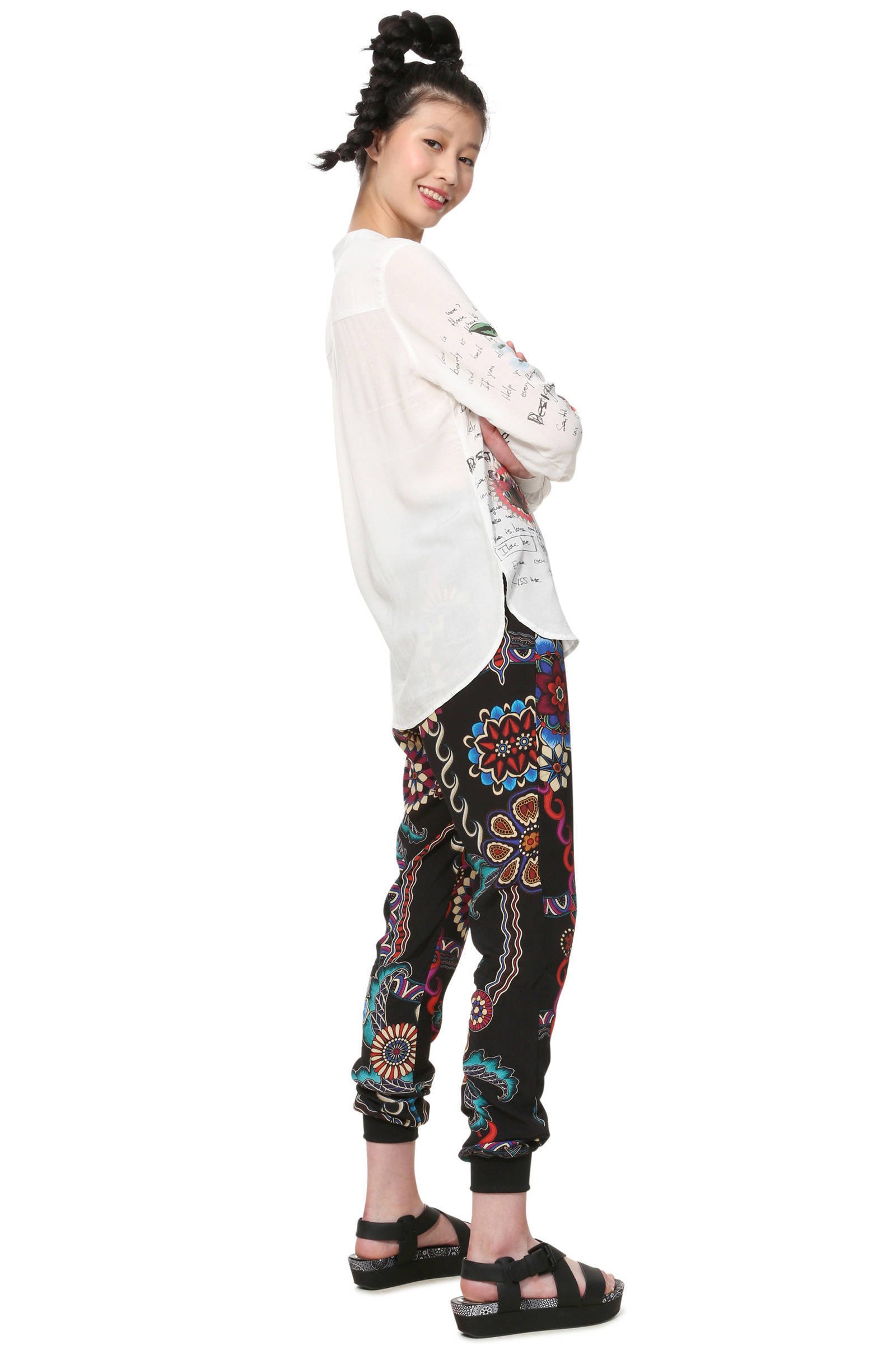 Desigual met blouse printopdruk Desigual blouse 6xRqvw86r
