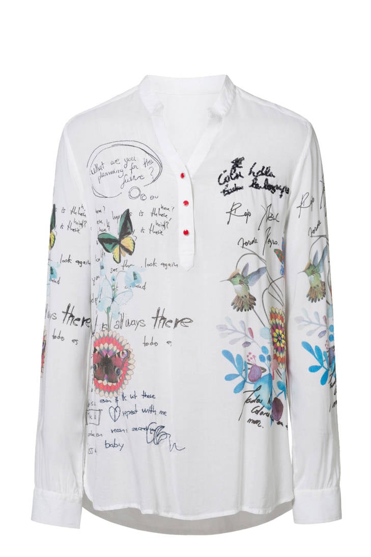 Desigual met blouse printopdruk Desigual blouse 6xRqvw86r