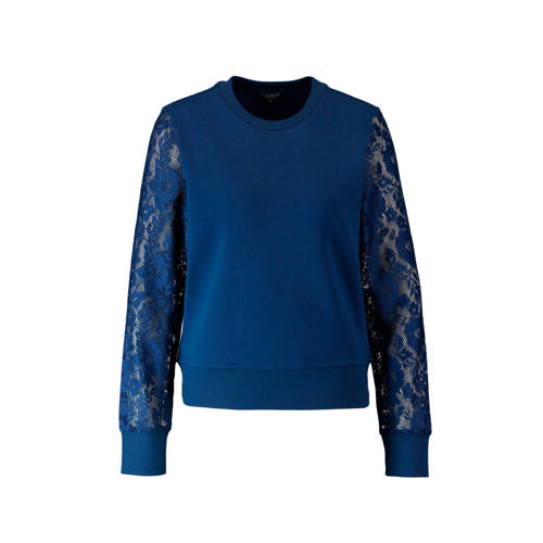 Coolcat Sweater Met Kant Blauw coolcat kopen in de aanbieding
