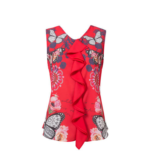 Desigual Top Met Ruches desigual kopen in de aanbieding