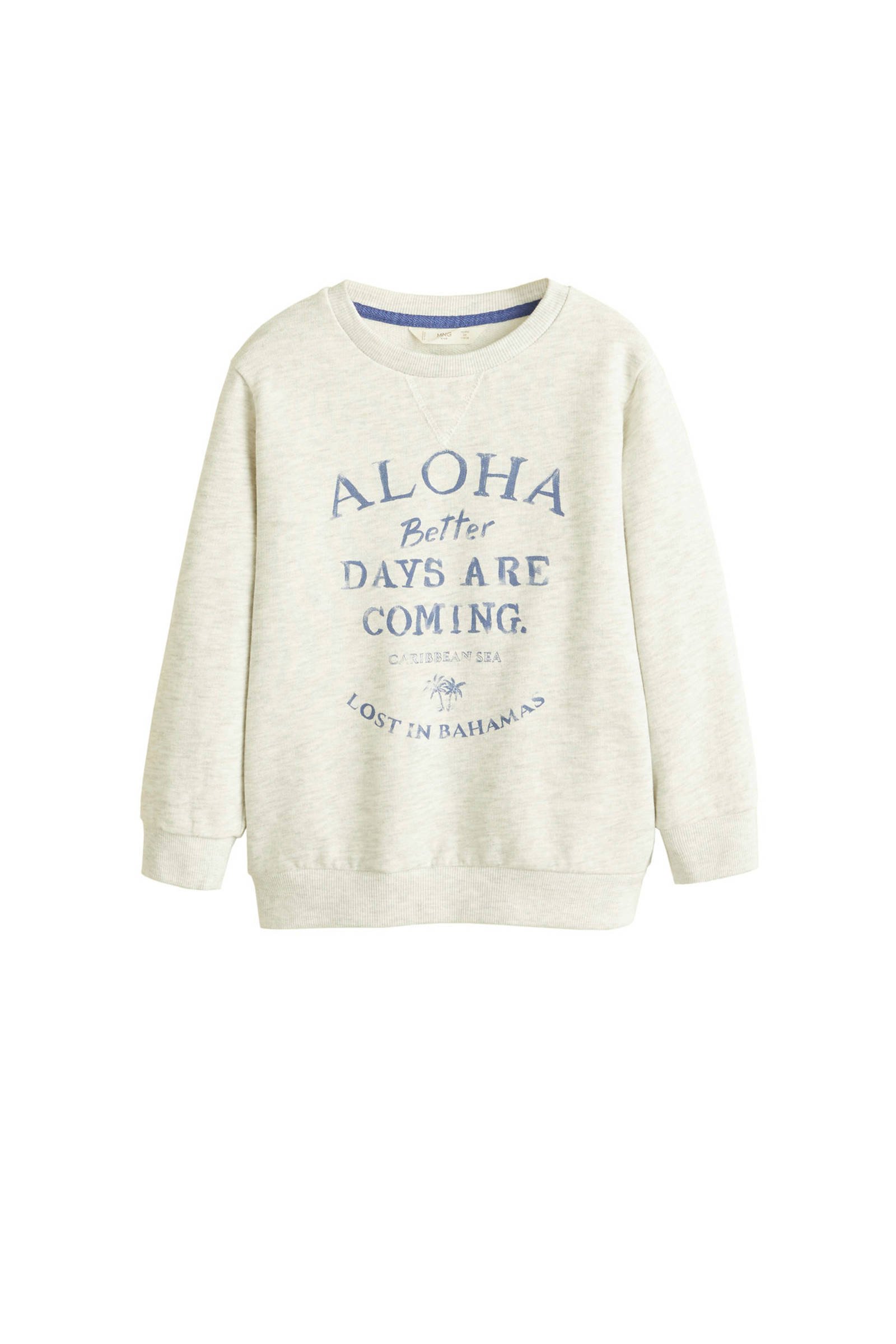 Mango Kids sweater met tekst grijs | wehkamp Mango Kids sweater met tekst zwartwit | wehkamp