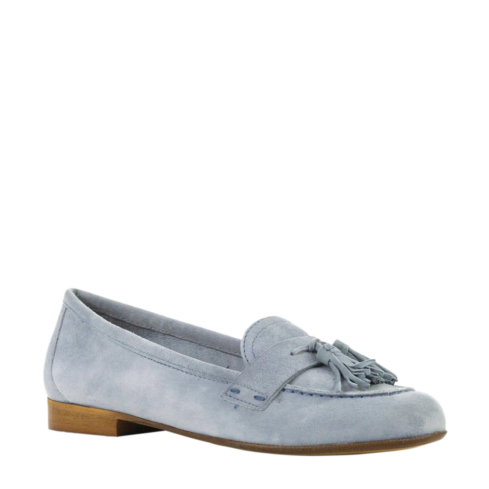 lichtblauwe moccasins dames