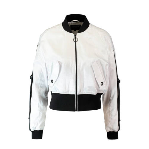 Coolcat Glanzend Bomberjack Wit coolcat kopen in de aanbieding Coolcat Glanzend Bomberjack Wit coolcat kopen in de aanbieding