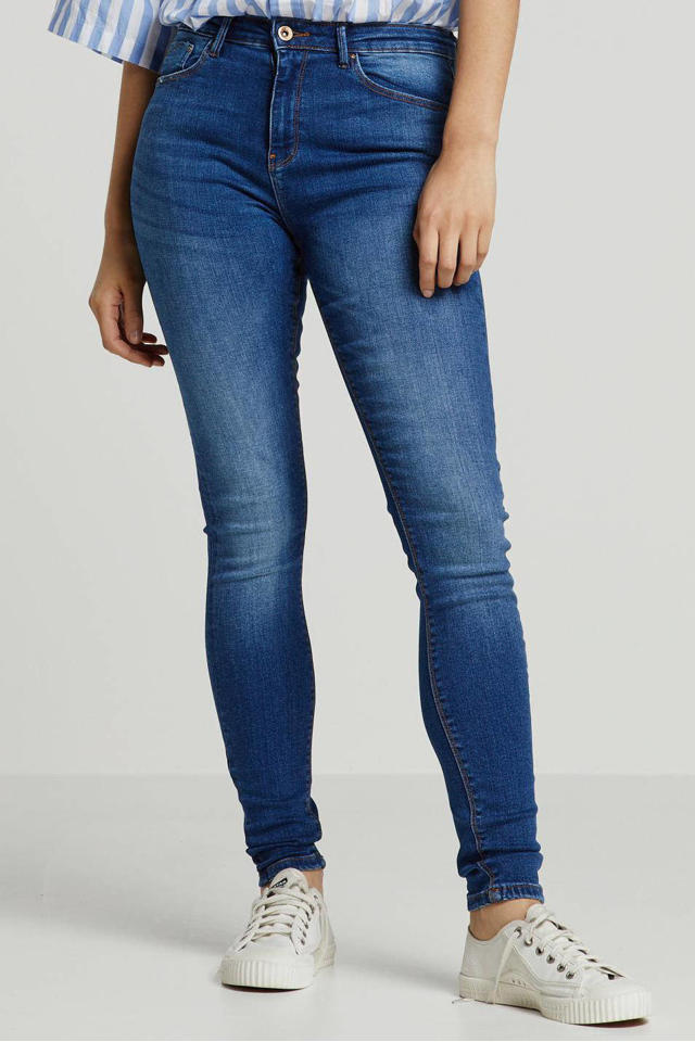 Vriend behuizing snap ONLY high waist skinny jeans ONLPAOLA medium blue denim | wehkamp