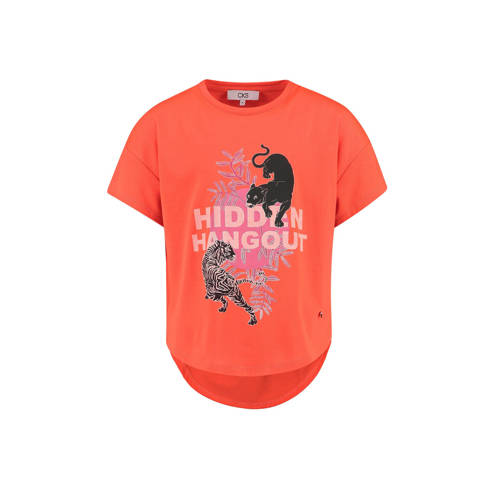 Cks Kids T Shirt Liesl Met Printopdruk Oranje cks kids kopen in de aanbieding