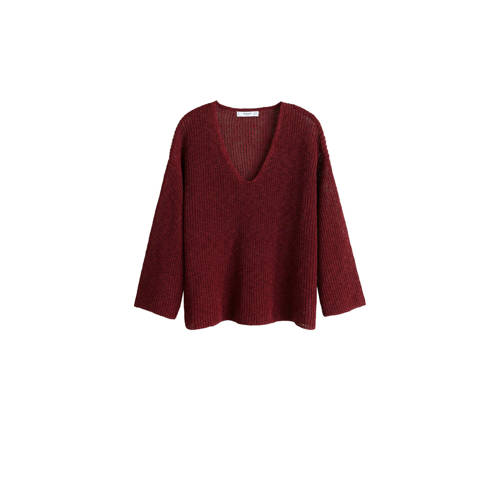 Mango Gebreide Trui Met V Hals mango kopen in de aanbieding