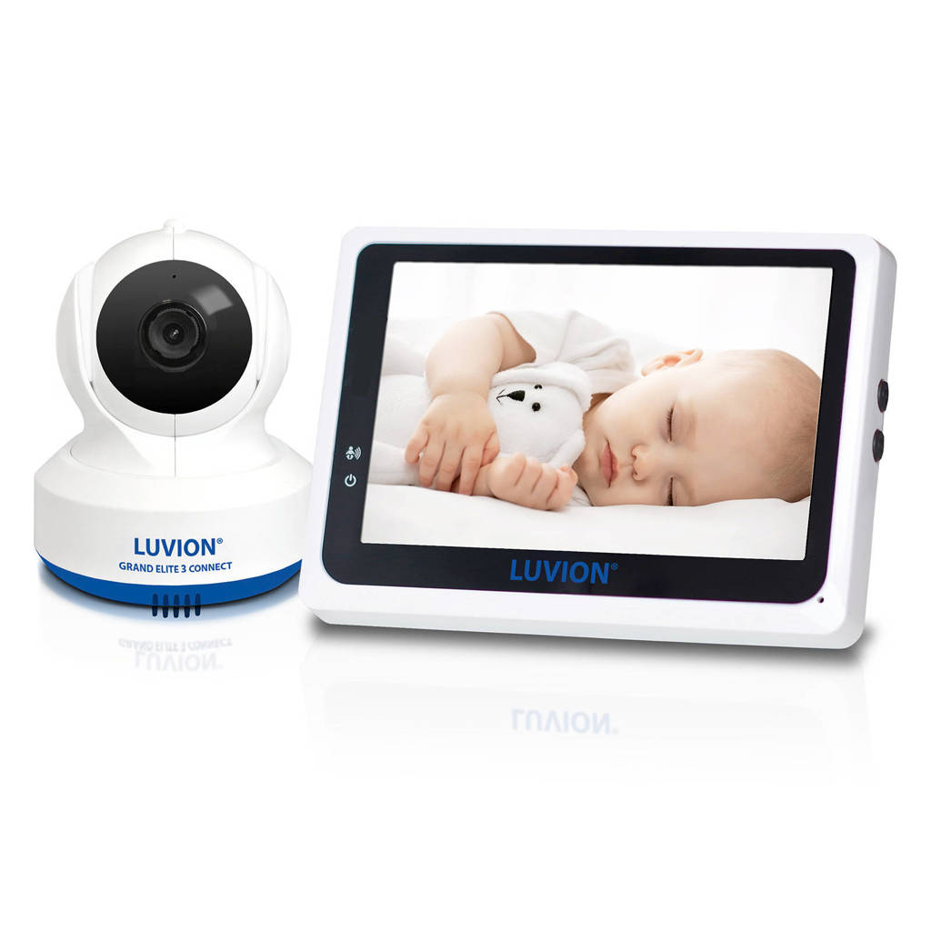 Luvion  Grand Elite 3 Connect babyfoon met camera en 4.3" kleurenscherm, Wit/blauw