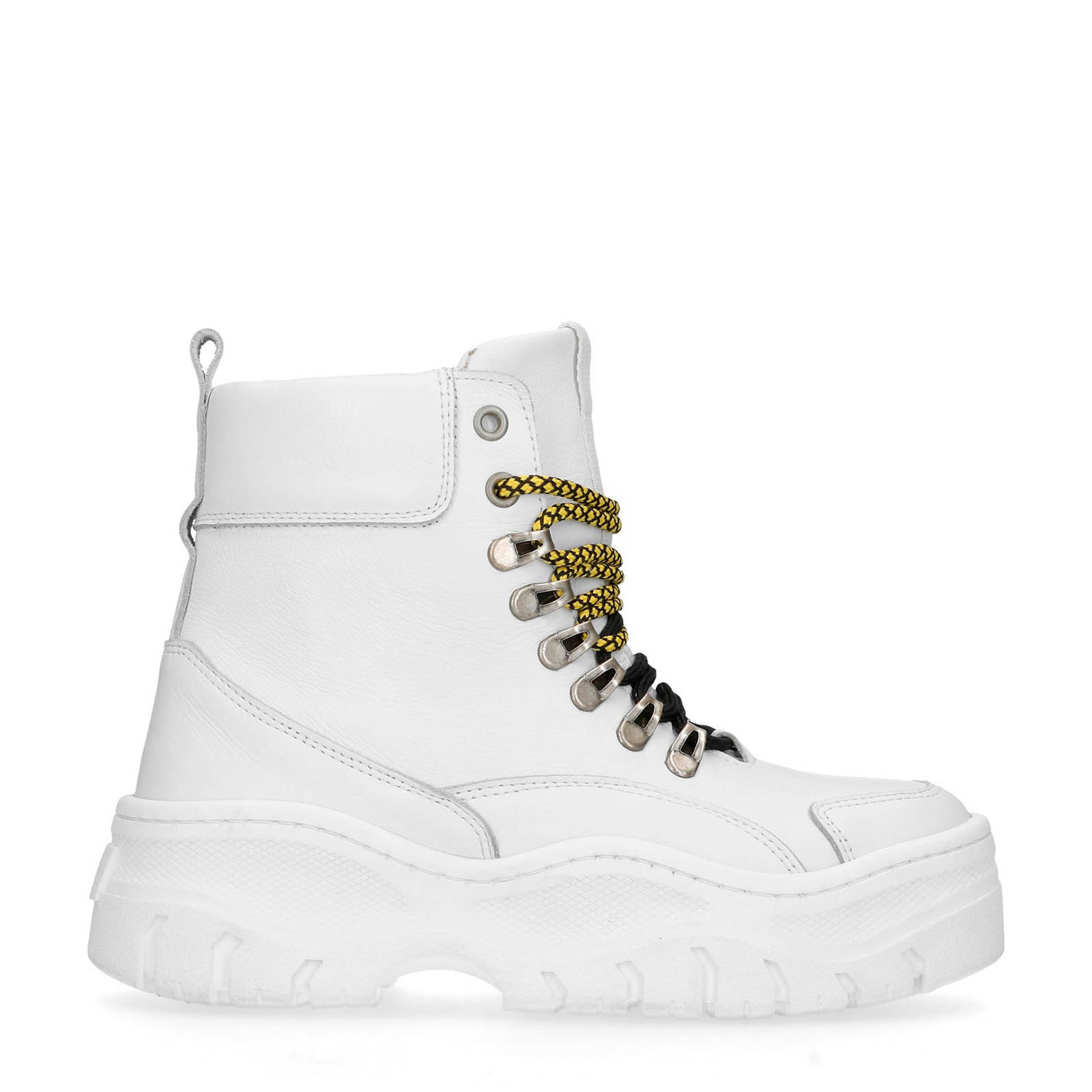Sacha leren veterboots wit | wehkamp