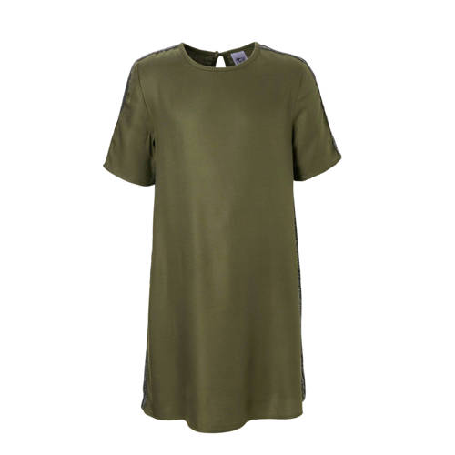 Ca Here There Jurk Met Glitter Zijstreep Groen ca kopen in de aanbieding
