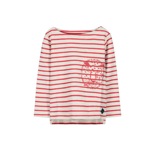Fred Ginger Gestreepte Longsleeve Eeno Rood fred ginger kopen in de aanbieding