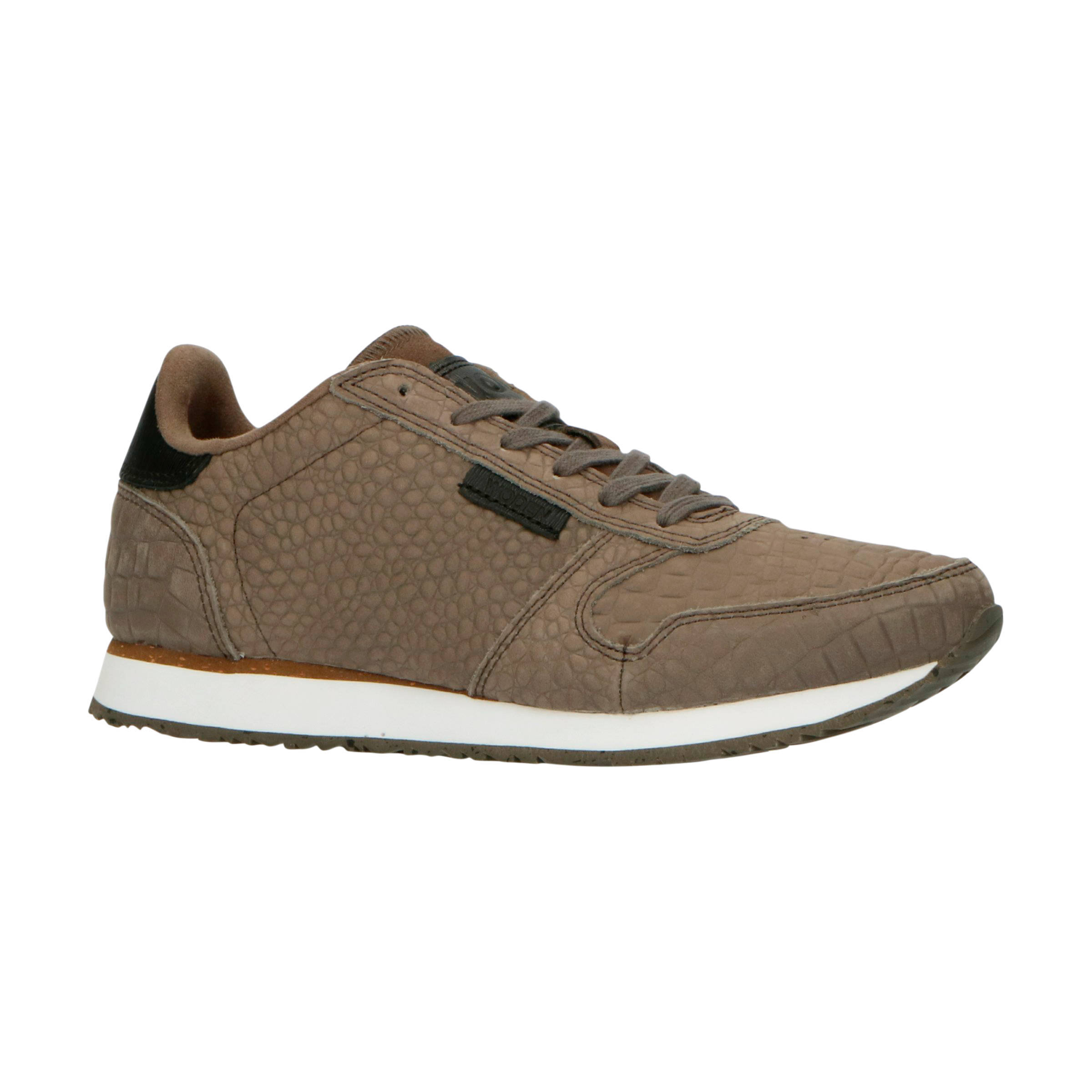 Woden Ydun Croco suède sneakers taupe | wehkamp