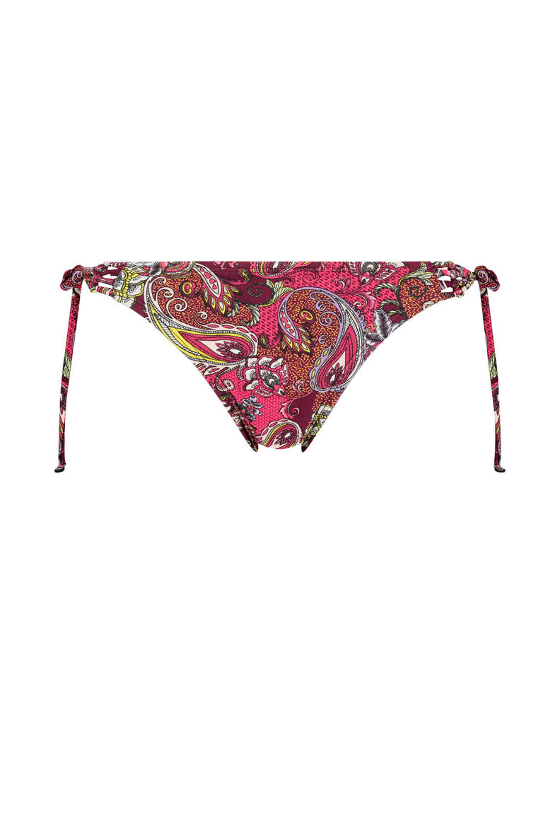 Hunkemöller Tanga bikinibroekje Fiesta met all over print paars wehkamp