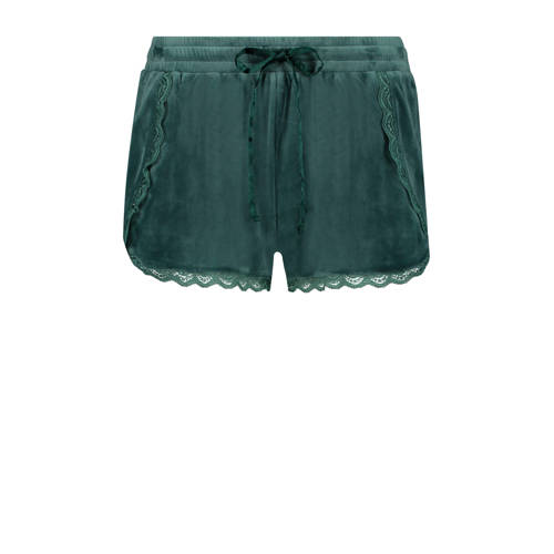 Hunkemoller Velvet Pyjamashort Groen hunkemoller kopen in de aanbieding Hunkemoller Velvet Pyjamashort Groen hunkemoller kopen in de aanbieding
