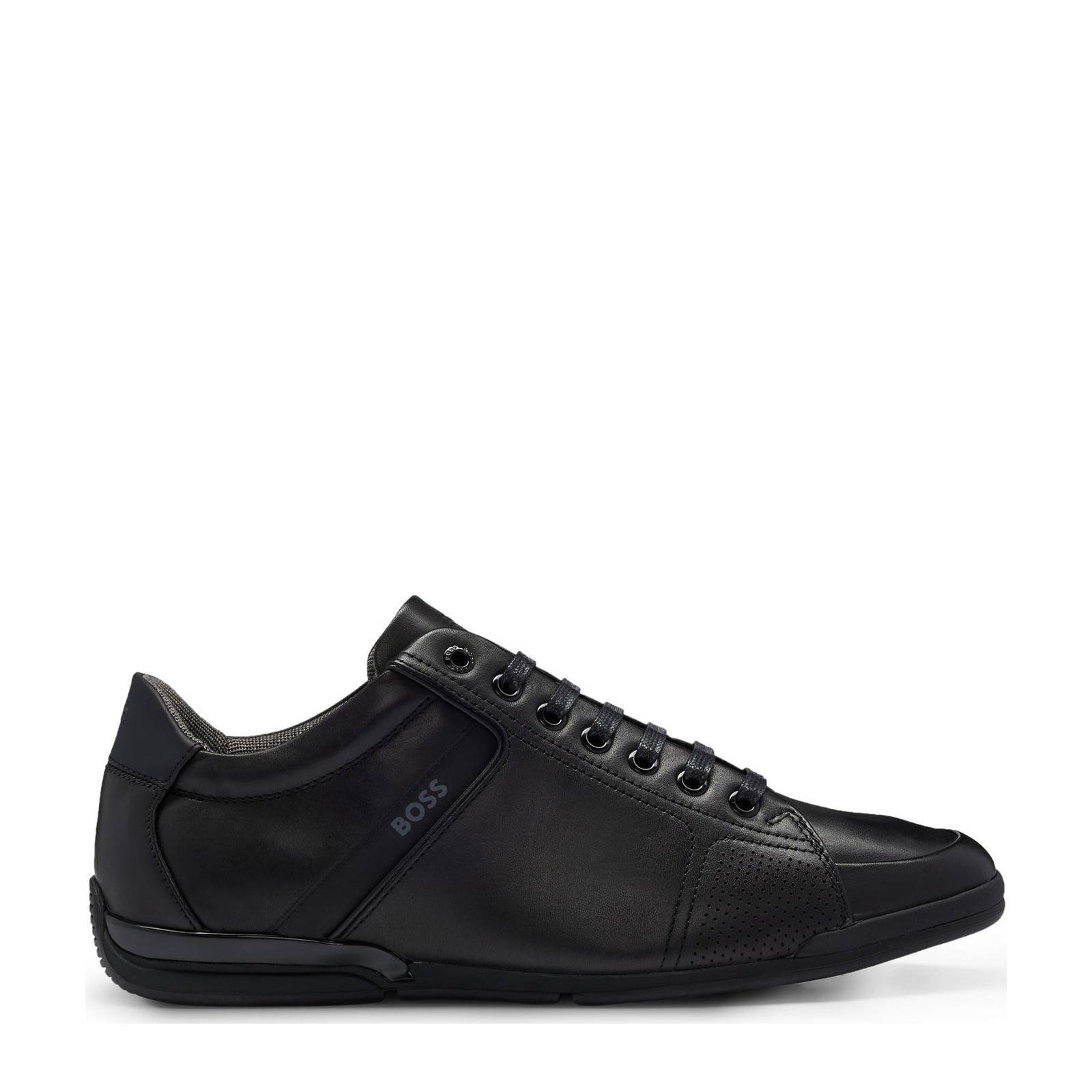 BOSS Saturn LOWP leren sneakers zwart | wehkamp