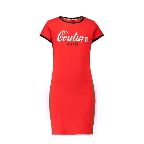 Coolcat Jurk Met Tekst Rood coolcat kopen in de aanbieding Coolcat Jurk Met Tekst Rood coolcat kopen in de aanbieding