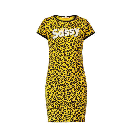 Coolcat Jurk Met Panterprint En Tekst Geel coolcat kopen in de aanbieding Coolcat Jurk Met Panterprint En Tekst Geel coolcat kopen in de aanbieding