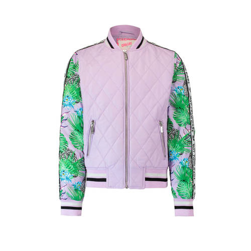 Coolcat Bomberjack Met Bladprint Lila coolcat kopen in de aanbieding