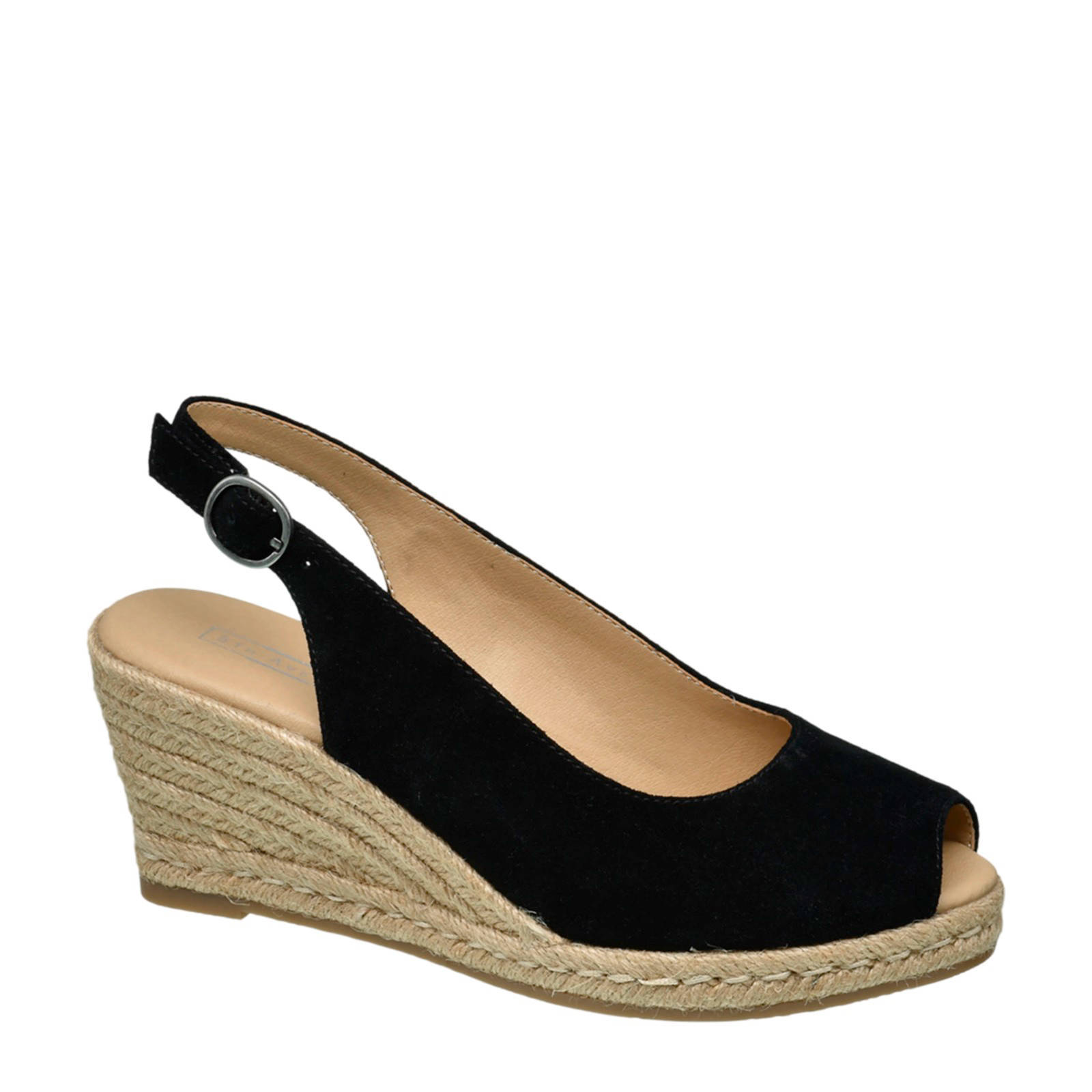 5th Avenue suède espadrilles zwart | wehkamp
