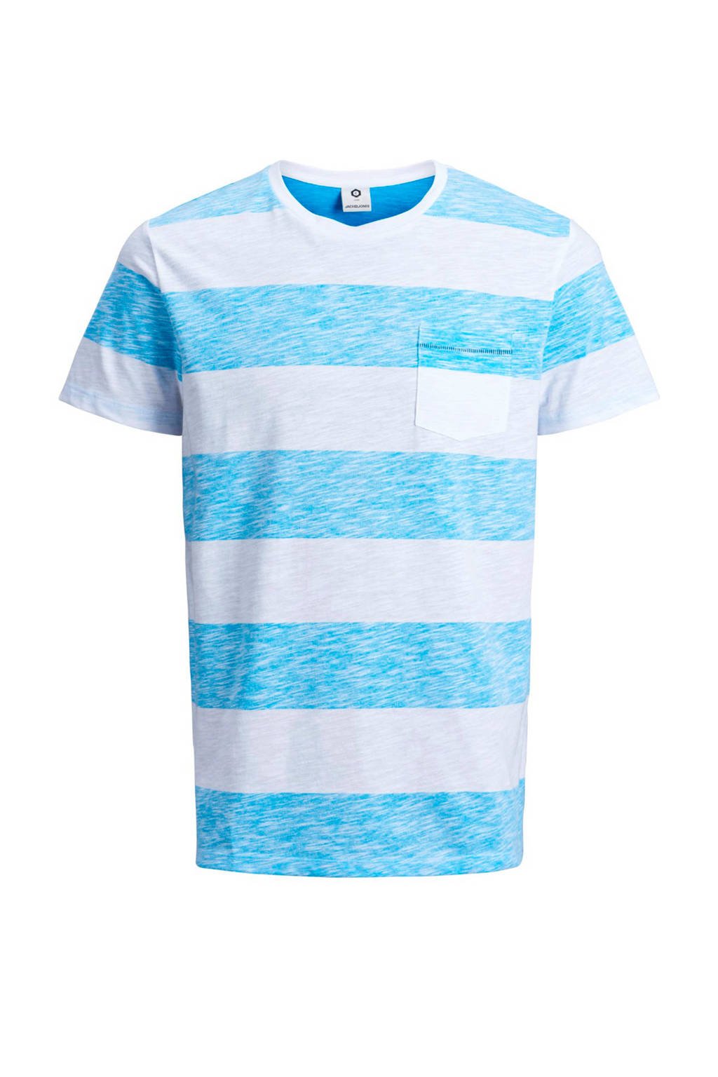 Jack & Jones Core slim fit T-shirt met strepen, Blauw/wit