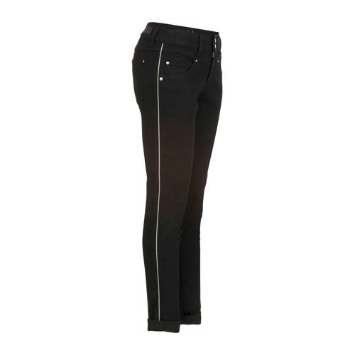 Miss Etam Regulier Slim Fit Broek Met Zijstreep Zwart miss etam kopen in de aanbieding
