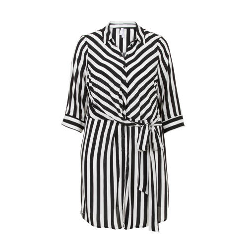 Miss Etam Plus Gestreepte Blousejurk miss etam kopen in de aanbieding Miss Etam Plus Gestreepte Blousejurk miss etam kopen in de aanbieding