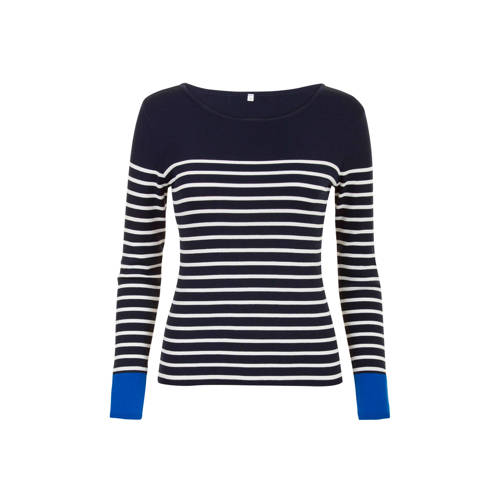 Miss Etam Regulier Gestreepte Top Donkerblauw miss etam kopen in de aanbieding