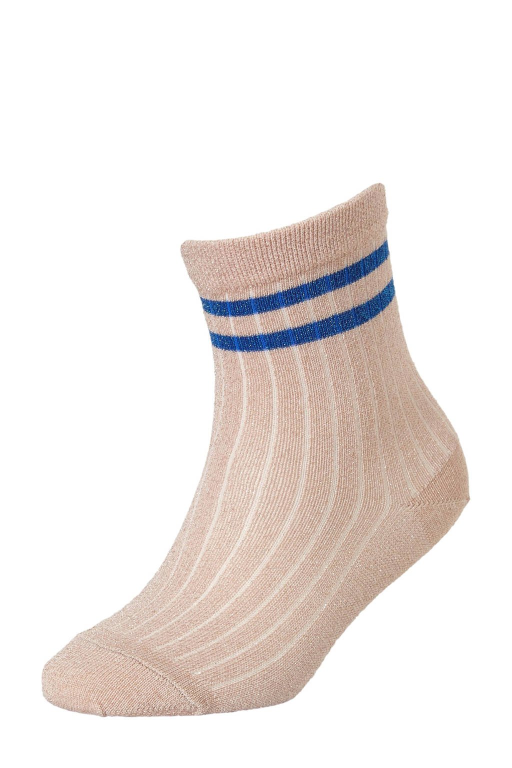 mp Denmark sokken met lurex roze, Zachtroze