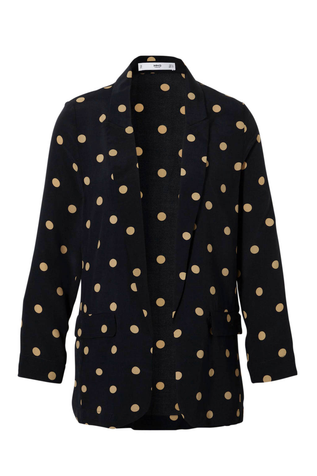 Mango blouseblazer met stippen marine/beige, Marine/beige