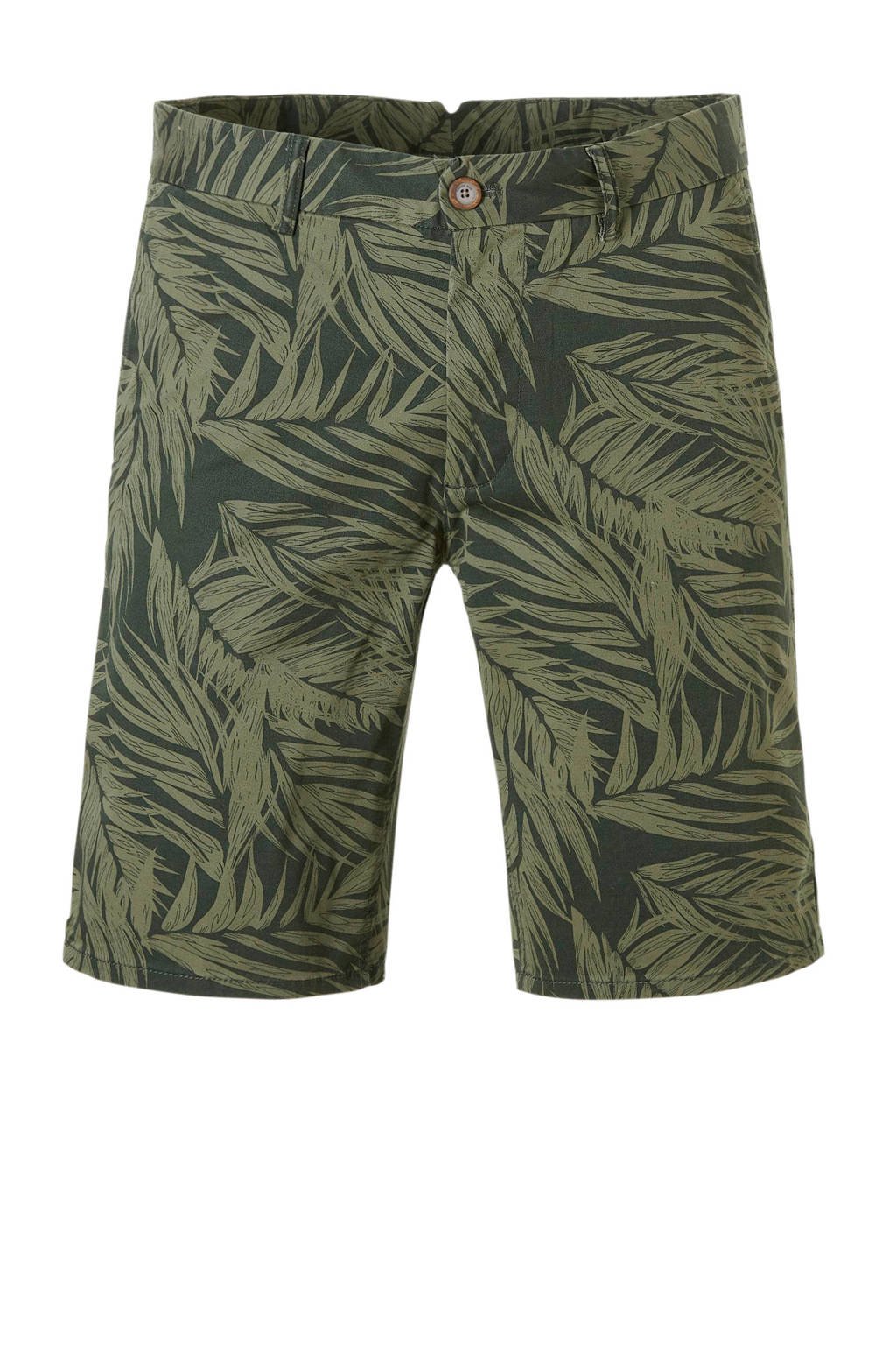 Mango Man regular fit bermuda met print, Groen