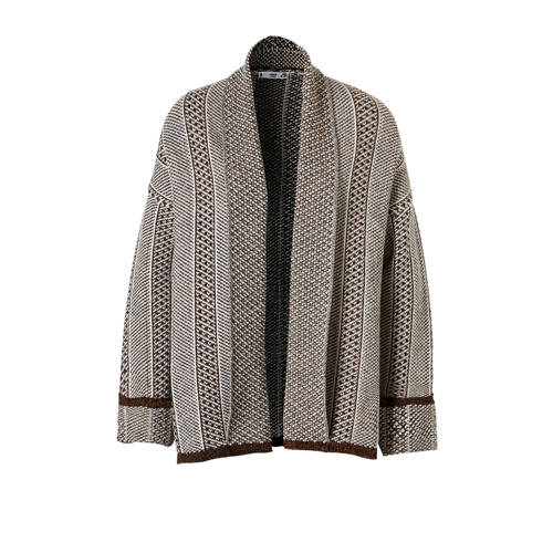 Mango Vest Met All Over Print Beige mango kopen in de aanbieding