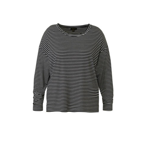 October Gestreepte Longsleeve Zwart october kopen in de aanbieding
