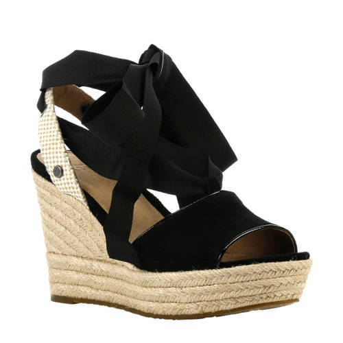 Ugg Shiloh Suede Espadrilles Zwart ugg kopen in de aanbieding Ugg Shiloh Suede Espadrilles Zwart ugg kopen in de aanbieding