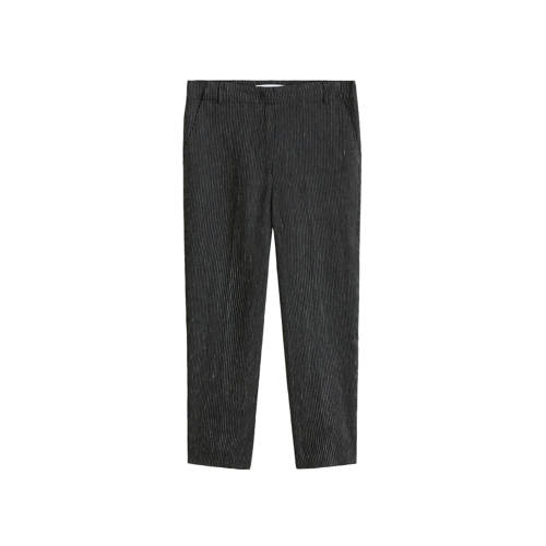 Mango Gestreepte Pantalon Zwart mango kopen in de aanbieding Mango Gestreepte Pantalon Zwart mango kopen in de aanbieding
