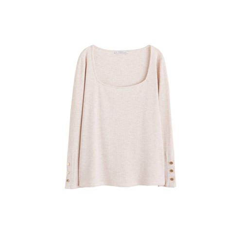 Violeta By Mango Top Beige violeta by mango kopen in de aanbieding